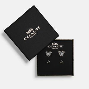 New Coach Disney Mickey Mouse X Keith Haring Stud Earrings Set